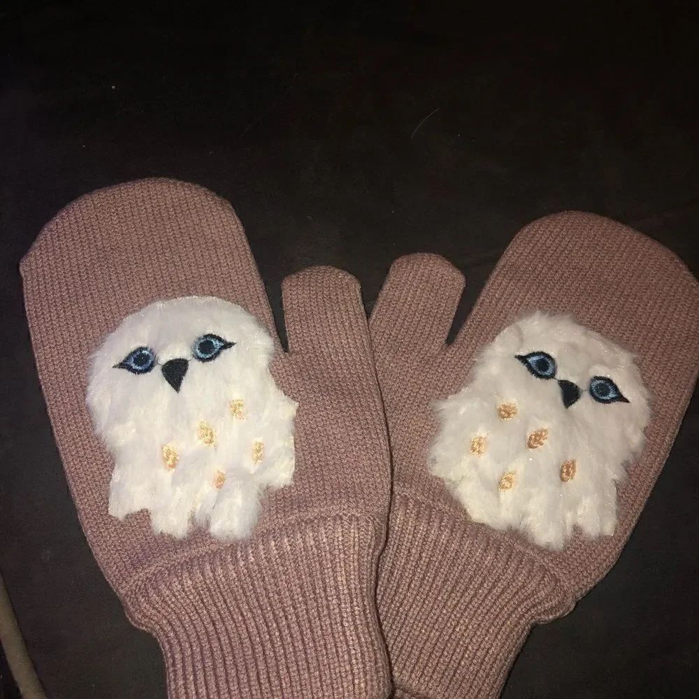 💥💥NWT adorable owl mittens one size fits most. Very Warm. Super cute .